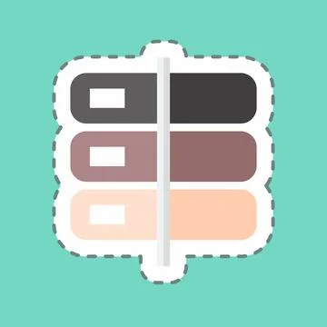 Sticker line cut Storage. suitable for Mobile Apps symbol. simple design edit イラスト素材