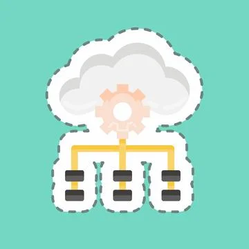 Sticker line cut Temporal Difference. related to Machine Learning symbol. s.. Illustrazione stock