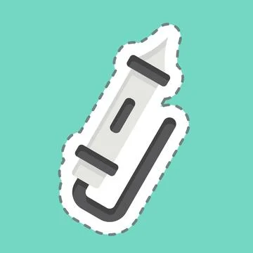 Sticker line cut Test Light. related to Repair Tools symbol. design editable Stock Illustration