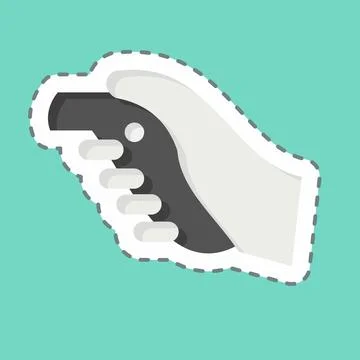 Sticker line cut VR Controller. related to 3D Visualization symbol. simple .. Stock Illustration