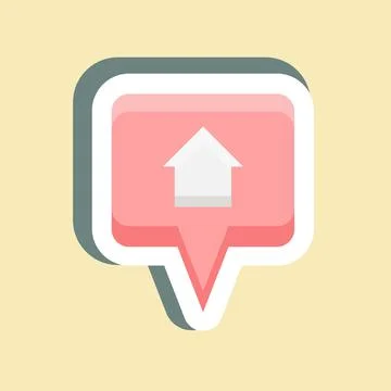 Sticker Location. suitable for building symbol. simple design editable. desig Stock Illustration