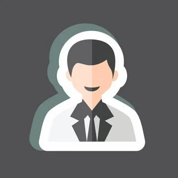 Sticker Male User. suitable for Web Interface symbol. simple design editable. Stock Illustration