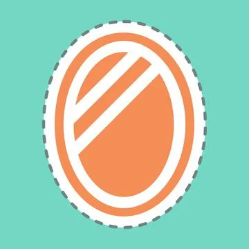 Sticker Mirror 3 - Line Cut - Simple illustration, Editable stroke. Illustration