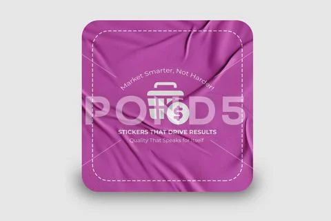 Sticker Mockup Design Template 47 V2 1 PSD Template