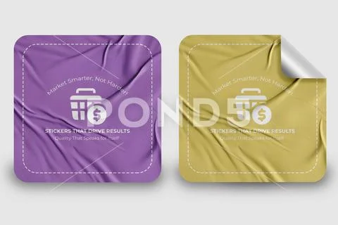 Sticker Mockup PSD Template 8 V1 Modello PSD