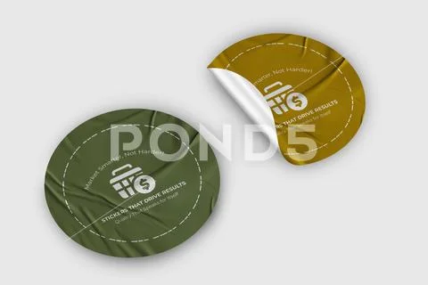 Sticker Mockup PSD Template 8 V1 Modello PSD