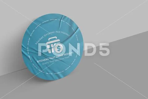 Sticker Mockup PSD Template 8 V1 PSD Template