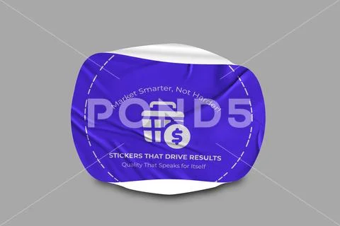 Sticker Mockup PSD Template 8 V1 PSD Template