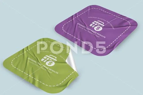 Sticker Mockup PSD Template 8 V1 PSD Template