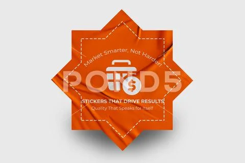 Sticker Mockup PSD Template 8 V1 PSD Template