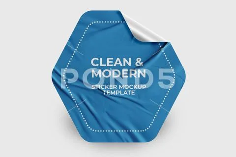 Sticker Mockup PSD Template 8 V1 PSD Template