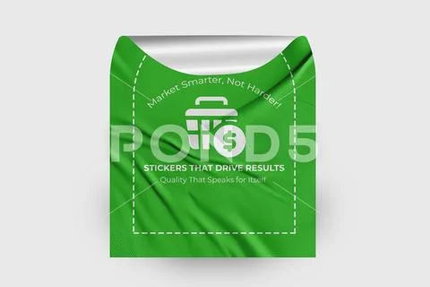 Sticker Mockup PSD Template 8 V1 Modello PSD