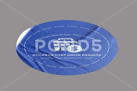 Sticker Mockup PSD Template 8 V1 Modello PSD