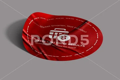 Sticker Mockup PSD Template 8 V1 PSD Template