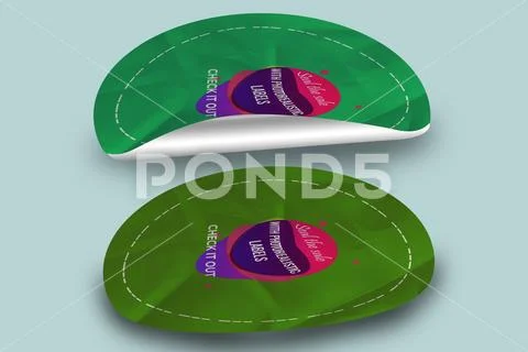 Sticker Mockup PSD Template 8 V1 PSD-sjabloon