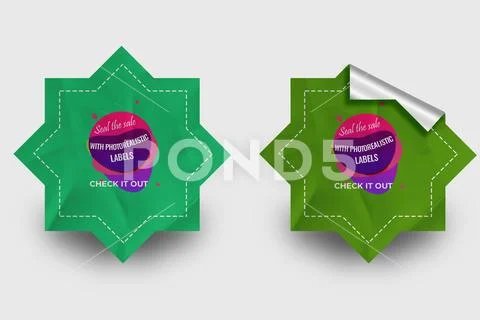 Sticker Mockup PSD Template 8 V1 PSD Template