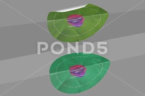 Sticker Mockup PSD Template 8 V1 Modello PSD