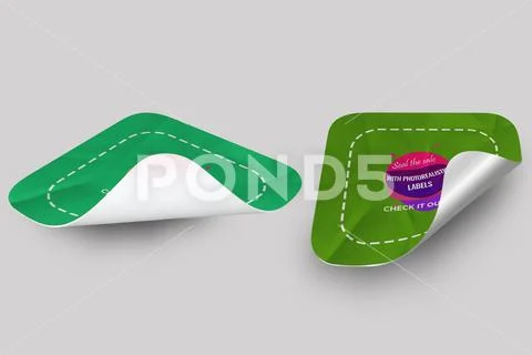 Sticker Mockup PSD Template 8 V1 PSD Template