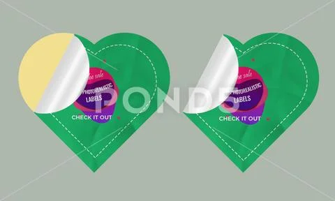 Sticker Mockup PSD Template 8 V1 Modello PSD