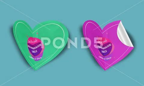Sticker Mockup PSD Template 8 V1 Modello PSD