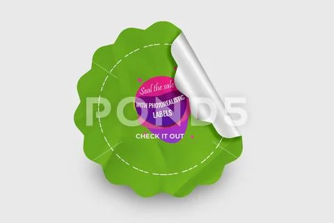 Sticker Mockup PSD Template 8 V1 PSD Template