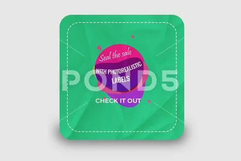 Sticker Mockup PSD Template 8 V1 Template PSD