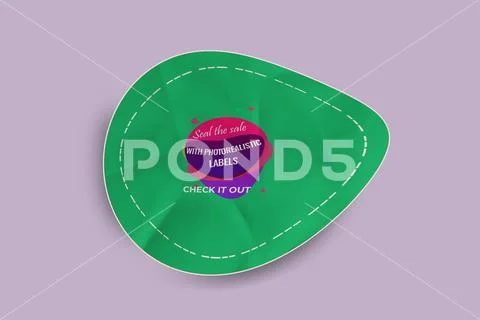 Sticker Mockup PSD Template 8 V1 PSD Template