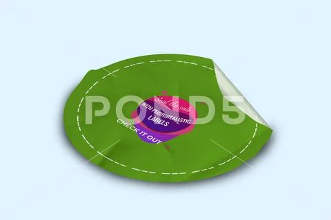 Sticker Mockup PSD Template 8 V1 PSD Template
