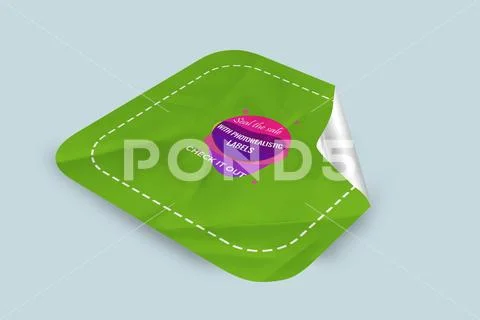 Sticker Mockup PSD Template 8 V1 PSD Template