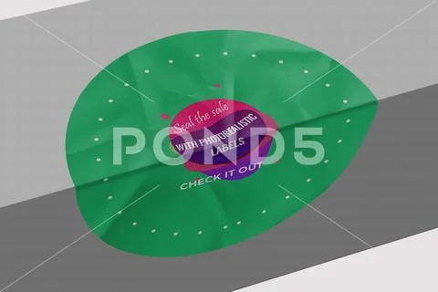 Sticker Mockup PSD Template 8 V1 PSD-sjabloon