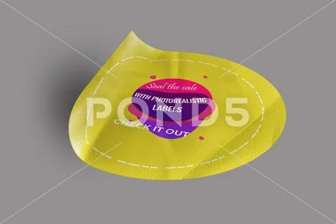 Sticker Mockup PSD Template 8 V1 PSD Template