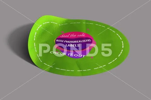 Sticker Mockup PSD Template 8 V1 PSD Template