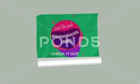 Sticker Mockup PSD Template 8 V1 PSD-sjabloon