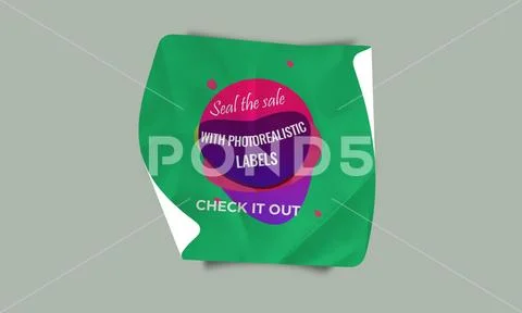 Sticker Mockup PSD Template 8 V1 PSD Template
