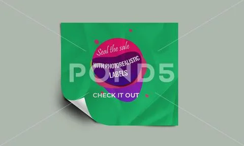 Sticker Mockup PSD Template 8 V1 PSD Template