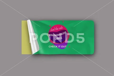 Sticker Mockup PSD Template 8 V1 PSD Template