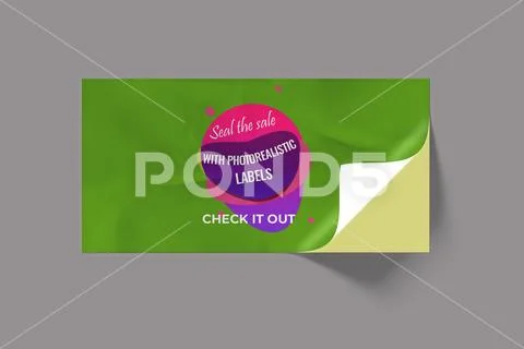 Sticker Mockup PSD Template 8 V1 PSD Template