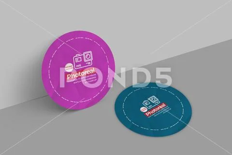 Sticker Mockup PSD Template 8 V1 PSD Template