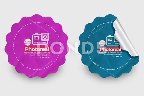 Sticker Mockup PSD Template 8 V1 PSD Template