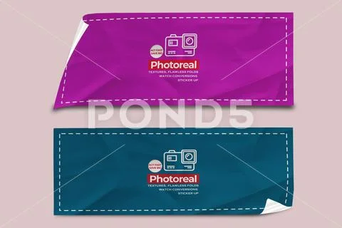 Sticker Mockup PSD Template 8 V1 Modello PSD