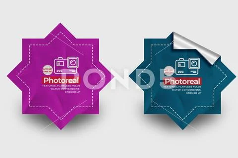 Sticker Mockup PSD Template 8 V1 PSD Template