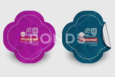 Sticker Mockup PSD Template 8 V1 PSD Template
