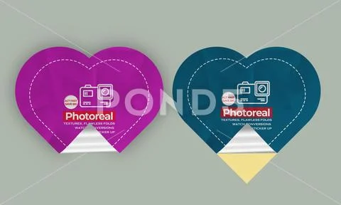 Sticker Mockup PSD Template 8 V1 PSD Template