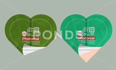 Sticker Mockup PSD Template 8 V1 Modello PSD