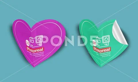 Sticker Mockup PSD Template 8 V1 PSD-sjabloon