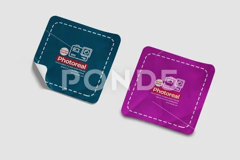 Sticker Mockup PSD Template 8 V1 PSD Template
