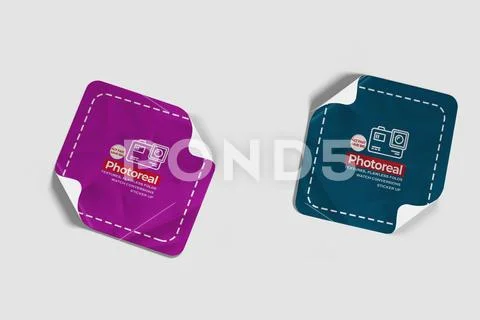 Sticker Mockup PSD Template 8 V1 PSD 템플릿