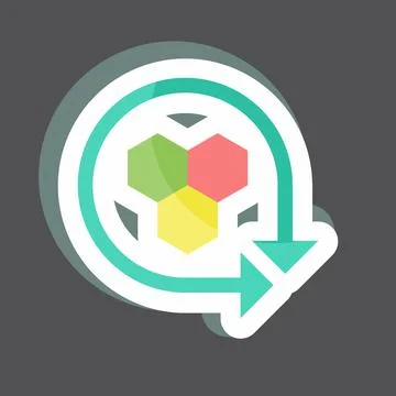 Sticker Modeling API. suitable for data analytics symbol. simple design edita Stock Illustration