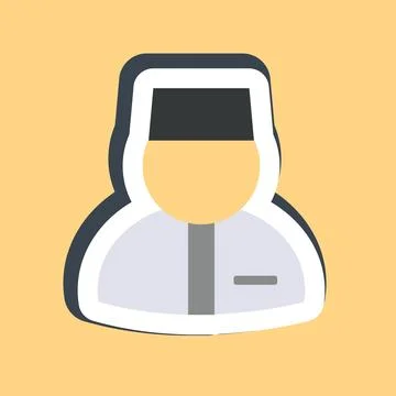 Sticker moslem man. Islamic elements of Ramadhan, Eid Al Fitr, Eid Al Adha... Stock Illustration