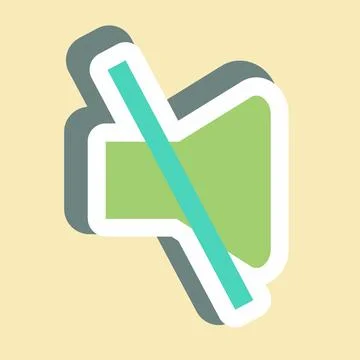 Sticker Musical Note I - Simple illustration, Good for Prints , Announcements Stock Illustration